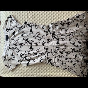 A-line dress with abstract horse pattern